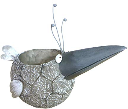 Bollweg Pflanzgefäß lustiger Vogel 30x18cm Pflanztopf Blumentopf Haus und Garten Figur