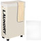 IHOMAGIC 62L Laundry Baskets on Wheels – Decorative Foldable Laundry Hamper with Removable Mesh Laundry Bags, Large Corner Storage Bins Handles for Storing Bedroom Clothes (Beige)