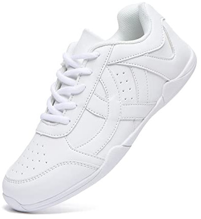 Danzcue Damen Mädchen Cheer Schuhe Weiß, Cheerleading Sportschuhe, Weiss/opulenter Garten, 35.5 EU