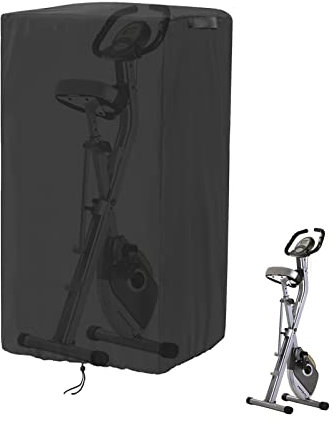 Rilime Klappbare Heimtrainer-Abdeckung, Schwarz, 142 cm L x 55 cm B x 50 cm H