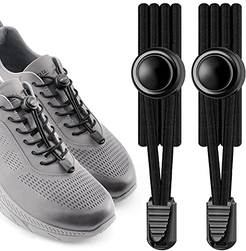 JOYJ Elastische Schnürsenkel, Schnürsenkel Ohne Binden Schnellverschluss mit Schnellschnürsystem, Slip-on Schnellverschluss Schnürsenkel Rund für Sport, Kinder, Jugend & ältere Menschen