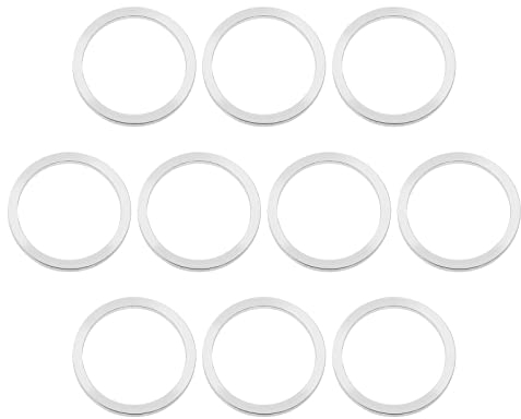 Be In Your Mind 10 Stück Bolzenabstandshalter Fahrradplatte Unterlegscheibe aus Aluminiumlegierung Doppelring mit einzigartiger Dichtung für Fahrradhelm Platte 2 mm Dicke/10 mm Innendurchmesser
