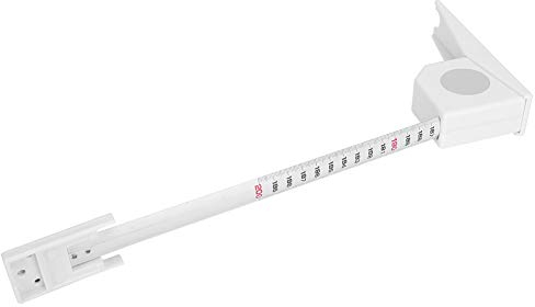 Höhenmesser, Einziehbares Maßband, Lineal, Wandstadiometer, Metallwerkzeug (weiß), 2 Meter, Höhenmesser (Weiß)
