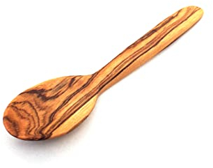Löffel 12 cm Kaffeelöffel, Teelöffel, Zuckerlöffel, Babylöffel handgefertigt aus Olivenholz