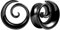 Vankula Ohr Flesh Tunnel Saddles Plug Spirale Edelstahl für Gestreckte Expander Ohrpiercing 10mm(00G) Schwarz