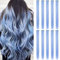 ZHIRXIN 9 Stück Farbige Clip in Haarverlängerungen Party Highlights Synthetische Perückenstück, Haarteile Haarschmuck Frauen (hellblau)