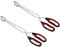Pinza per barbecue extra 60 cm, in acciaio inox, pinza per carne, da cucina, in acciaio inox, extra lunga, 2 pezzi, in acciaio inox, accessori da giardino, accessori per barbecue (rosso, taglia unica)