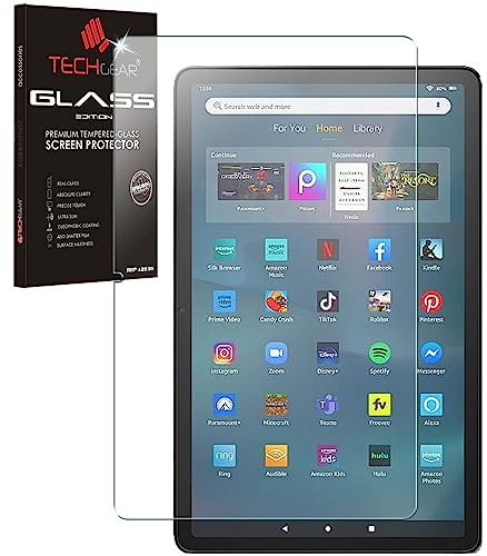 TECHGEAR Vetro Temperato Compatibile con Nuovo Amazon Fire Max 11 (2023) - Autentica Pellicola Protecttiva Vetro Temperato [Durezza 9H] [Resistente ai graffi] [Ultra Chiaro]