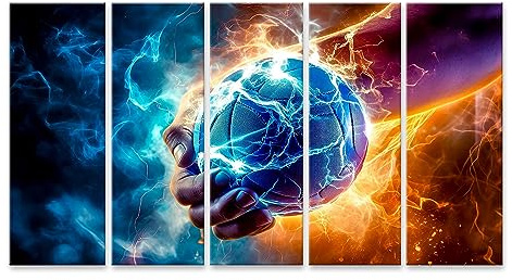 islandburner Bild auf Leinwand Handball Ball Spieler S Hand Energie Kraft Schnelle Bewegung Bilder Wandbilder Poster JDOZ-5P