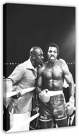 Apollo Creed und Tony Evers, Rocky Movie Vintage Fotoposter Leinwand Poster Wandkunst Dekor Druck Bild Gemälde für Wohnzimmer Schlafzimmer Dekoration Rahmenstil 30 x 45 cm