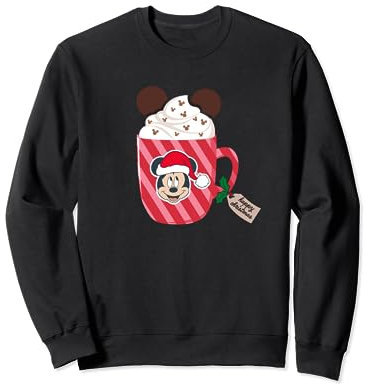 Disney Mickey Mouse Happy Christmas Hot Chocolate Cocoa Mug Sweatshirt