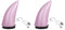 Teufelshorn für Helm, beleuchtet, für Outdoor-Sport, Motorrad, Ski, Rosa, 37 x 74 mm, 2 Stück