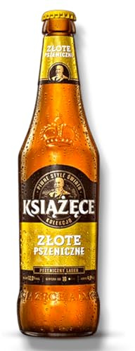 Ksiażece Weizen 12 x 0,5l - Erfrischendes Weizenbier aus Polen mit 4,9% Vol.- Inklusive Haus der Biere Berlin Bierdeckel