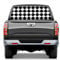 Aufkleber for die Heckscheibe eines Pickup-Trucks, Aufkleber for die Heckscheibe eines Lkw, Schwarz-Weiß-Tartan-Karo-Pickup-Autofensteraufkleber, 65 x 22 Zoll/165 x 56 cm, Aufkleber aus perforierter V