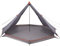 vidaXL Tipi Familienzelt 8 Personen, Campingzelt mit 2 Aufbewahrungstaschen, Wasserdicht Tipizelt mit E-Anschluss, Gartenzelt, Grau Orange 185T Polyester