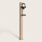 LEDKIA LIGHTING Balise sur Pied Extérieure 100cm Aluminium Benny Brun clair