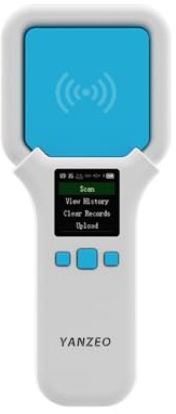 YANZEO SR300 UHF-RFID-Lesegerät, 860 MHz – 960 MHz RFID-Scanner, kabelloses Bluetooth-Hand-RFID-Lesegerät, UHF-Tag-Lesegerät für Bekleidungs-, Schuh-, Schmuckgeschäfte und Lagerinventar