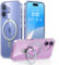 TORRAS Ostand Q1 Weltneuheit für iPhone 16 Hülle für MagSafe (Unsichtbarer Ständer, Nr.1 Magnetkraft,Umfassender Militärischer Schutz) Handyhülle iPhone 16 Case All-in-One Transparent
