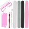 Nail File Nail Care Kit with Cuticle Remover Cuticle Pusher 8PCS Nail Trimming and Polishing Nail Buffer Manicure Tools Kit