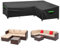 Neuradical 420D Gartenmöbel Abdeckung L-förmiger Gartensofabezug,Wasserdicht Rattanmöbelset Abdeckplane für Ecksofa (260x210x87x80/66cm)
