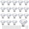 MAKTSAM Lot de 20 boutons de porte en cristal transparent de 40 mm pour armoires, tiroirs, portes