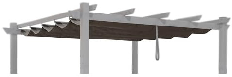 PURPLE LEAF Bache pour Pergola Toile Pergola 3 x 3 m Retractable Toile de Tonnelle Toile de Toit Rechange pour Jardin Terrasse, Gris