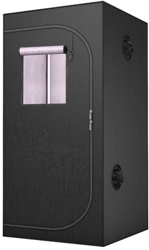 Indoor Grow Tent, Silver Mylar Hydroponics Grow Box (120 x 120 x 200 cm)