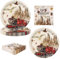 AINIUNIU Decoration Anniversaire Wizard Vaisselle de fete, 40 Pièces Decoration Anniversaire Fete Wizard, Harry Magicien Happy Birthday Papier Assiettes Serviettesr (20 invités, 9 pouces)