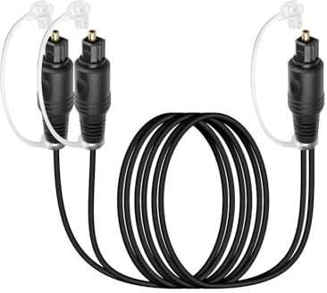 GELRHONR Cable divisor de audio óptico digital de 1 en 2 salidas, divisor de fibra Toslink para TV, DVD, HDT, barra de sonido, amplificador (1,5 m/4,92ft)