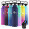 Motswedi Botella Termica, 1000 ml sin BPA, Botella Agua Acero Inoxidable, Frio/Calor, Botella Agua con Pajita, a Prueba Fugas, Botella Agua Termica para Deporte, Oficina, Yoga, Ciclismo, Azul Oscuro