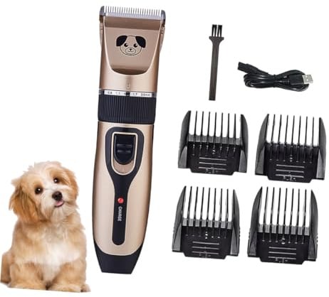 Elektrischer mit Ladefunktion Hundehaartrimmer für Haustiere | Abs und Keramikteile, Glatte Schnittleistung und Ruhiger Lauf, für Hundepflege im Alltag