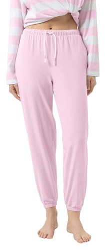 Mey Damen Pyjamahose Baumwolle Serie Solid Love | Legerer Schnitt, Lange Beinlänge, Dünnes Sweatmaterial, Komfortbund mit Kordelzug, Seitliche Eingriffstaschen, Gr. XS-XXL