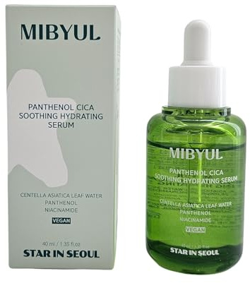 [STAR IN SEOUL] MIBYUL PANTHENOL CICA SOOTHING HYDRATING SERUM, 40 ml, Aufhellend, Feuchtigkeitsspendend, Straffend, Porenpflege & Anti-Aging, Koreanisches Gesichtspflegeserum.