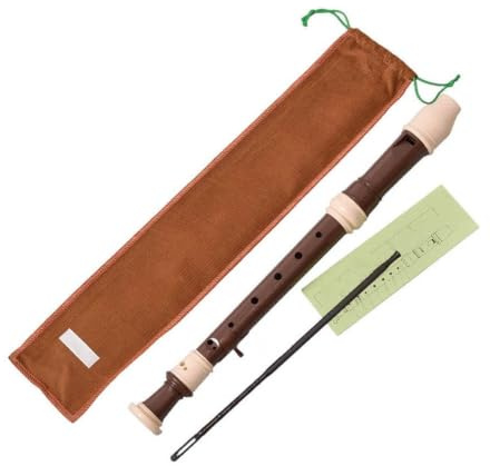 Blockflöjt Musikinstrument Sopranblockflöjt 8-håls Tysk Och Engelsk Fingersättning
