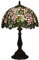 Yjmgrowing 12-Zoll Tiffany Stil gestresste Glastisch Lampe mit Vintage Wisteria Shade, Schlafzimmer-Studierendenzimmer Dekoratives Lighting-Nicht Inklusive