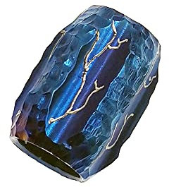 EDC Titan Handschnitzerei Paracord-Perlen, blaues Metallmesser-Schlüsselband, Fallschirmschnur, Perlen-Anhänger, 1 Stück