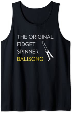 Butterfly Knife or Balisong Gift The Original Fidget Spinner Tank Top