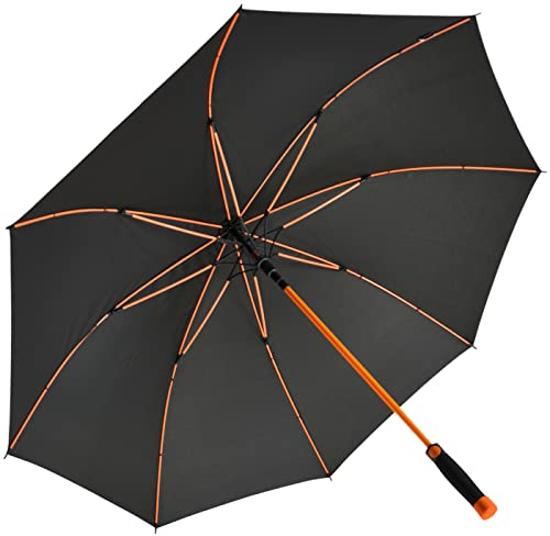 iX-brella XXL Stockschirm Fiberglas Golf Automatik Schwarz - Orange