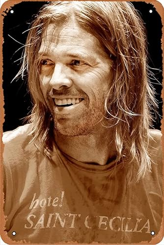 Taylor Hawkins Poster,foo Fighters Poster Metallschild Blechschilder Vintage Lustiges Geschenk, Retro Wanddekoration für Zuhause, Straße, Tor, Bars, Club, Geschenk, 30.5x20.3 cm etal schild