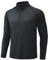 TACVASEN Herren 1/4 Reißverschluss Laufshirts Wasser Atmungsaktiv Schnelltrockenende Trainignsshirts (XXL, Schwarz)