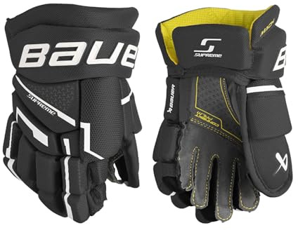 Bauer Supreme Mach Eishockey Handschuhe Bambini schwarz-weiß