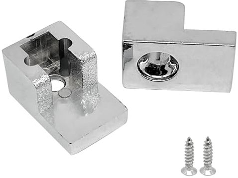 6pcs Plastic F-Shaped Bathroom Door clamp,Frameless Glass Clamp Holder,with M4x16mm Screw,for 8mm(0.31in) Thickness Glass(Big size)