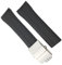 yeziu Gummiarmband für MIDO M026 Ocean Star HydroConquest Wasserdichter Sportuhrenarmband-Ersatz(Black silver,22mm)