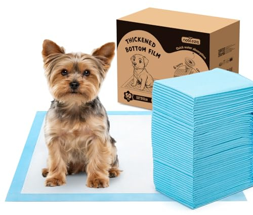 Nobleza Empapadores Perros 40x60cm Pañales Desechables para Perros, 100 Unidades Alfombra Toallas Higiénica Absorbente y Antifugas Empapadores para Mascotas,Empapadores Perros