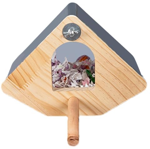 Nistkasten für Sittiche, Nistkasten für Vögel, Vogelkäfighaus aus, Klarer, leicht zu reinigender Sittich-Nistkasten für Finken, andere Wildvögel und Papageien