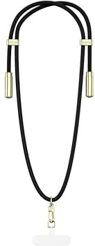 Kaija SmartCord Handykette mit integriertem Ladekabel - Usb-C & Lightning Anschluss für alle iPhone und Android Modelle - Universell, kompatibel mit jeder Handyhülle (Lightning, Schwarz/Gold)