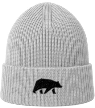 FORSBERG Strickmütze Herren mit gesticktem Bärenlogo, warme Wintermütze