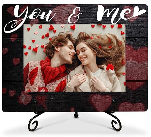 SSQBZU Love Picture Frame-You&Me Bilderrahmen, 10 x 15 cm, Geschenke für Paare, Liebhaber usw., für 10 x 15 cm große Fotos, Gastgeschenke für Valentinstag, Jahrestag, Weihnachten usw. (072)