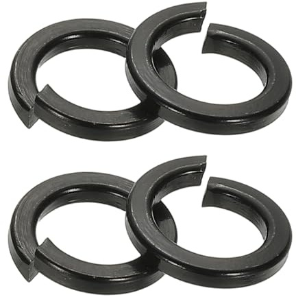 PATIKIL M8 Unterlegscheiben, 36 Stück Federring 304 Edelstahl Sicherungsscheibe Beilagscheiben Schwarz Zinkbeschichtung für Schrauben Bolzen Muttern, 8mm x 12mm x 2mm
