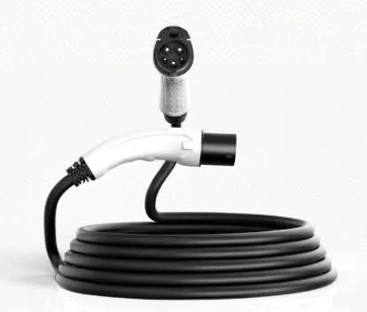 Kentures 5m Type 2 to Type 2 EV Extension Cable – 32A, 7kW, 3-Phase Charging Cord for Electric Vehicles, Hybrids, Wallboxes & All Type 2 Chargers (22KW, 10)